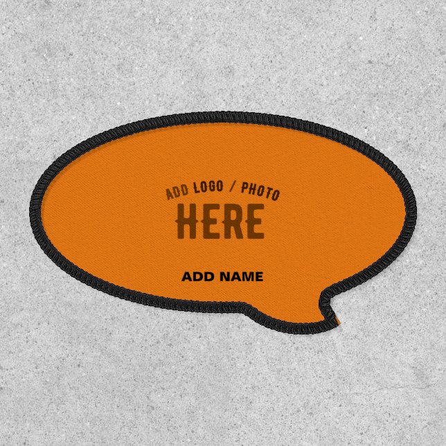 STYLISH MODERN CUSTOM DARK ORANGE VERIFIED BRANDED PATCH (Front)