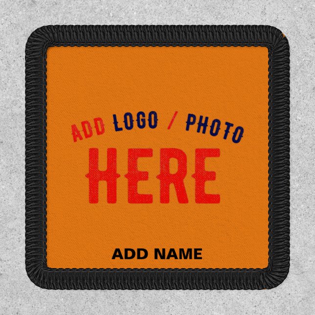 STYLISH MODERN CUSTOM DARK ORANGE VERIFIED BRANDED PATCH (Front)