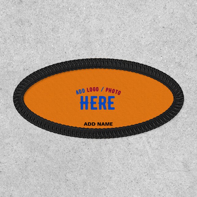 STYLISH MODERN CUSTOM DARK ORANGE VERIFIED BRANDED PATCH (Front)
