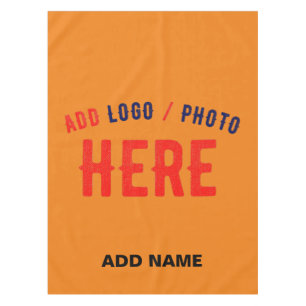 STYLISH MODERN CUSTOM DARK ORANGE VERIFIED BRANDED TABLECLOTH