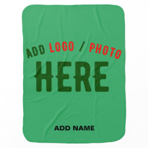 STYLISH MODERN CUSTOM EMERALD GREEN VERIFIED BRAND BABY BLANKET