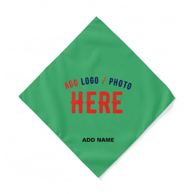 STYLISH MODERN CUSTOM EMERALD GREEN VERIFIED BRAND BANDANA (Front)