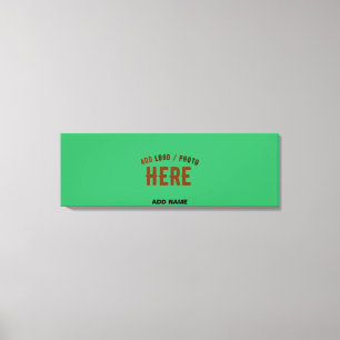 STYLISH MODERN CUSTOM EMERALD GREEN VERIFIED BRAND CANVAS PRINT