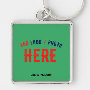 STYLISH MODERN CUSTOM EMERALD GREEN VERIFIED BRAND KEYCHAIN