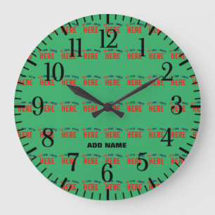STYLISH MODERN CUSTOM EMERALD GREEN VERIFIED BRAND LARGE CLOCK