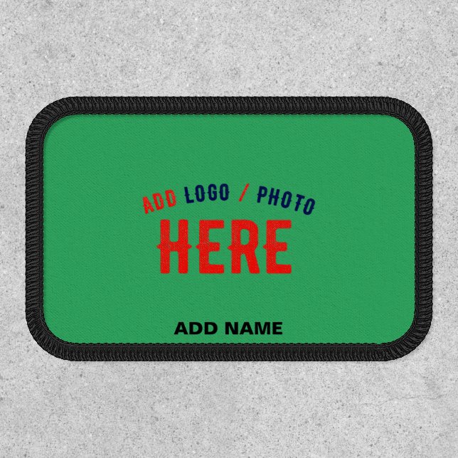 STYLISH MODERN CUSTOM EMERALD GREEN VERIFIED BRAND PATCH (Front)