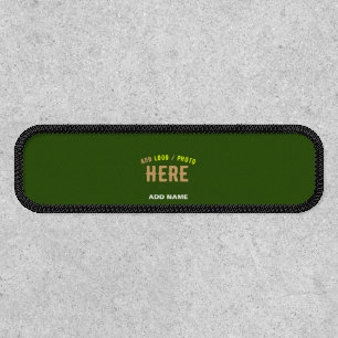STYLISH MODERN CUSTOM FOREST GREEN BLACK BRANDED PATCH