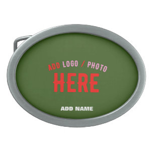 STYLISH MODERN CUSTOM FOREST GREEN VERIFIED BRAND BELT BUCKLE