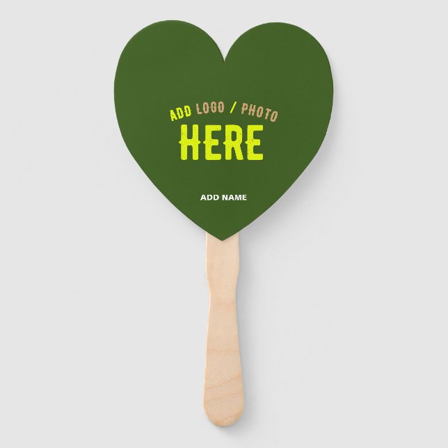 STYLISH MODERN CUSTOM FOREST GREEN VERIFIED BRAND HAND FAN (Front)