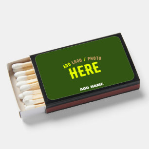 STYLISH MODERN CUSTOM FOREST GREEN VERIFIED BRAND MATCHBOXES