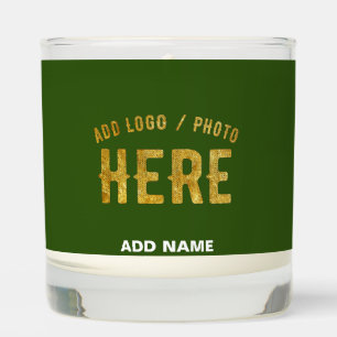 STYLISH MODERN CUSTOM FOREST GREEN VERIFIED BRAND SCENTED CANDLE