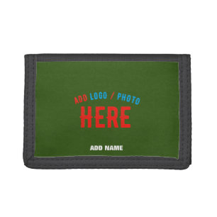 STYLISH MODERN CUSTOM FOREST GREEN VERIFIED BRAND TRIFOLD WALLET