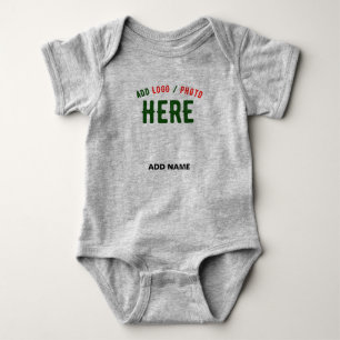 STYLISH MODERN CUSTOM HEATHER GREY VERIFIED BRAND BABY BODYSUIT