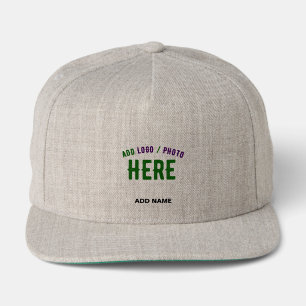 STYLISH MODERN CUSTOM HEATHER GREY VERIFIED BRAND SNAP BACK HAT