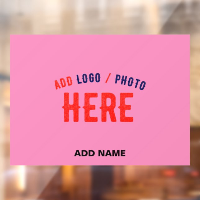 STYLISH MODERN CUSTOM HOT PINK VERIFIED BRAND WINDOW CLING (Sheet 2)