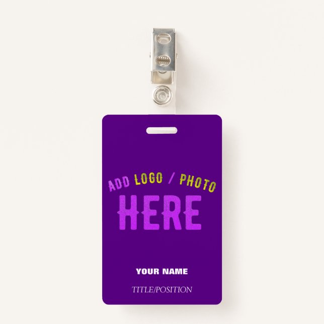 STYLISH MODERN CUSTOM INDIGO BRANDED METAL CLIP BADGE (Front with Clip)