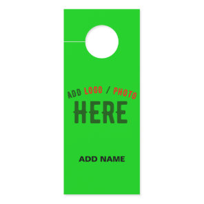 STYLISH MODERN CUSTOM LIME GREEN VERIFIED BRANDED DOOR HANGER