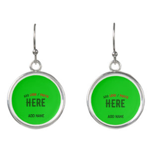 STYLISH MODERN CUSTOM LIME GREEN VERIFIED BRANDED EARRINGS