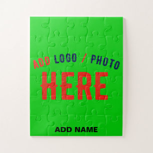 STYLISH MODERN CUSTOM LIME GREEN VERIFIED BRANDED JIGSAW PUZZLE