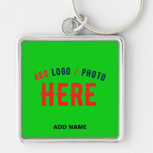 STYLISH MODERN CUSTOM LIME GREEN VERIFIED BRANDED KEYCHAIN