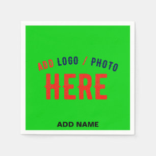 STYLISH MODERN CUSTOM LIME GREEN VERIFIED BRANDED NAPKINS