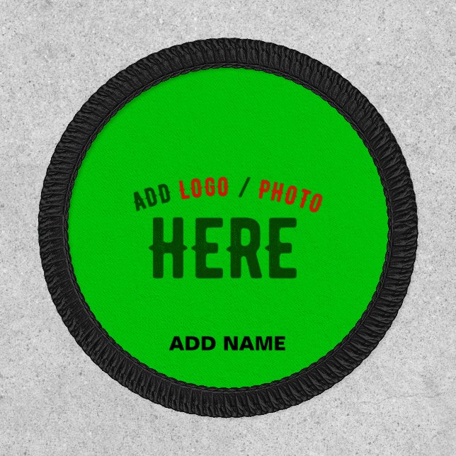 STYLISH MODERN CUSTOM LIME GREEN VERIFIED BRANDED PATCH (Front)