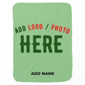 STYLISH MODERN CUSTOM MINT GREEN VERIFIED BRANDED BABY BLANKET