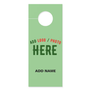 STYLISH MODERN CUSTOM MINT GREEN VERIFIED BRANDED DOOR HANGER