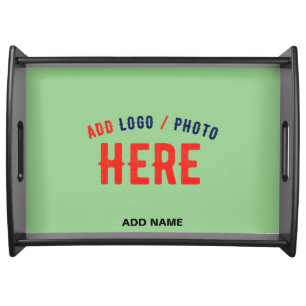 STYLISH MODERN CUSTOM MINT GREEN VERIFIED BRANDED SERVING TRAY