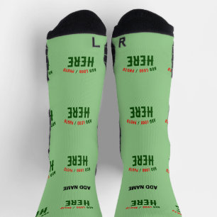 STYLISH MODERN CUSTOM MINT GREEN VERIFIED BRANDED SOCKS