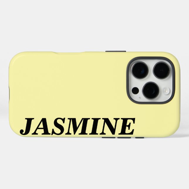 STYLISH MODERN CUSTOM NAME SOLID YELLOW COLOUR  Case-Mate iPhone CASE (Back (Horizontal))