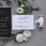 Stylish Modern Custom Names Tuxedo White Wedding RSVP Card