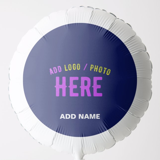 STYLISH MODERN CUSTOM NAVY BLUE VERIFIED BRANDED BALLOON (Front)