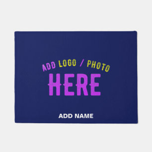 STYLISH MODERN CUSTOM NAVY BLUE VERIFIED BRANDED DOORMAT