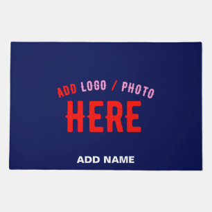 STYLISH MODERN CUSTOM NAVY BLUE VERIFIED BRANDED DOORMAT