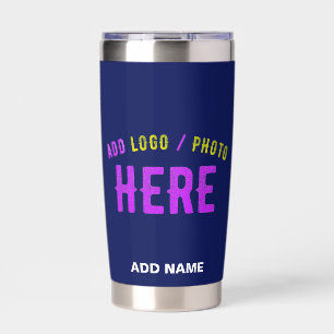 STYLISH MODERN CUSTOM NAVY BLUE VERIFIED BRANDED INSULATED TUMBLER