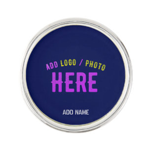 STYLISH MODERN CUSTOM NAVY BLUE VERIFIED BRANDED LAPEL PIN