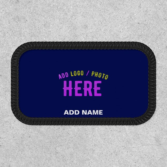 STYLISH MODERN CUSTOM NAVY BLUE VERIFIED BRANDED PATCH (Front)
