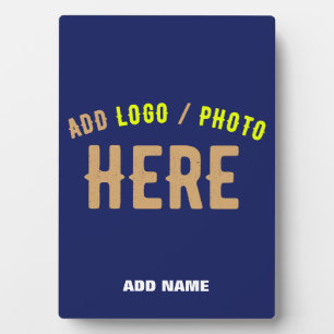 STYLISH MODERN CUSTOM NAVY BLUE VERIFIED BRANDED PLAQUE