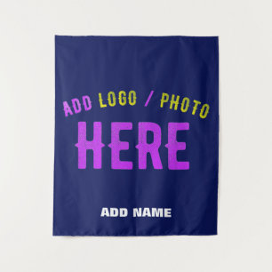 STYLISH MODERN CUSTOM NAVY BLUE VERIFIED BRANDED TAPESTRY