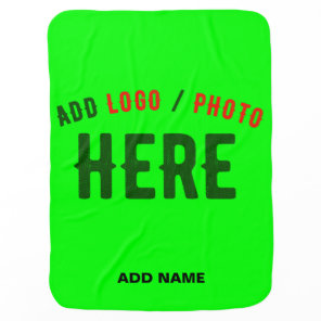 STYLISH MODERN CUSTOM NEON GREEN VERIFIED BRANDED BABY BLANKET