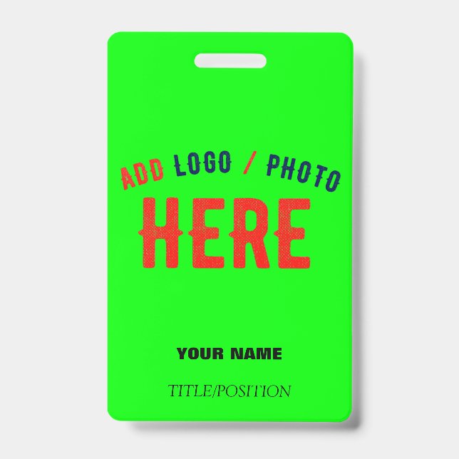 STYLISH MODERN CUSTOM NEON GREEN VERIFIED BRANDED BADGE (Front)