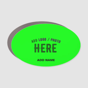 STYLISH MODERN CUSTOM NEON GREEN VERIFIED BRANDED CAR MAGNET