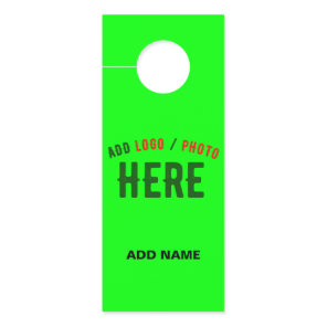STYLISH MODERN CUSTOM NEON GREEN VERIFIED BRANDED DOOR HANGER
