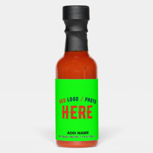 STYLISH MODERN CUSTOM NEON GREEN VERIFIED BRANDED HOT SAUCES