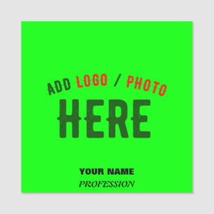 STYLISH MODERN CUSTOM NEON GREEN VERIFIED BRANDED NAME TAG