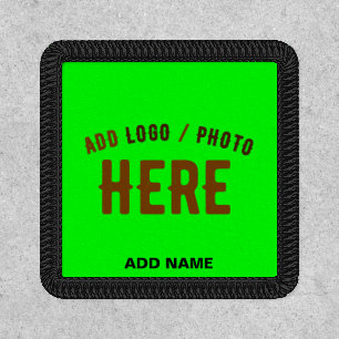 STYLISH MODERN CUSTOM NEON GREEN VERIFIED BRANDED PATCH