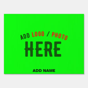 STYLISH MODERN CUSTOM NEON GREEN VERIFIED BRANDED SIGN