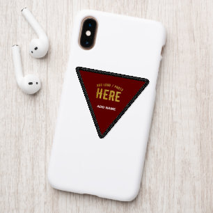 STYLISH MODERN CUSTOM OXBLOOD BRANDED PHONE BACK PATCH