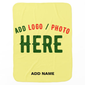 STYLISH MODERN CUSTOM PASTEL YELLOW VERIFIED BRAND BABY BLANKET